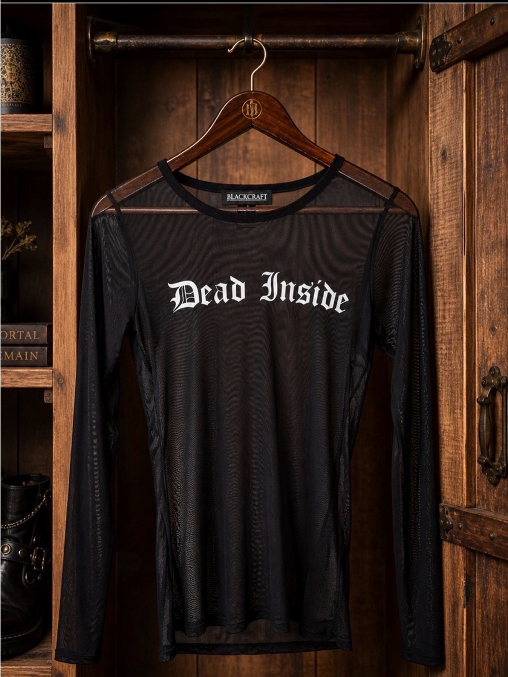 Blackcraft Cult "Dead Inside" Mesh Long Sleeve Top - Size Medium